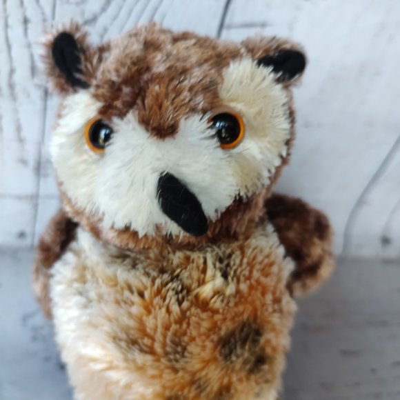 Aurora Osmond Great Horned Owl Plush Stuffed Animal Toy 7" - Picture 2 of 10